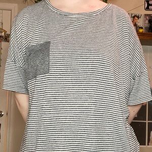 Striped short sleeve with pocket